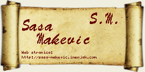 Saša Makević vizit kartica